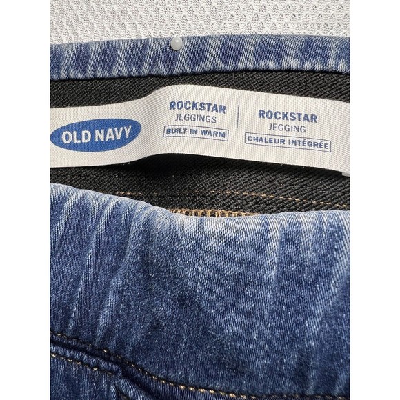 Old Navy Jegging Women Sz 12 Elastic Waist Inseam is 28 Blue Denim - Picture 4 of 16